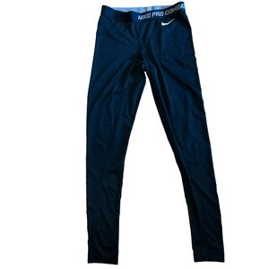 Nike Pro Combat Pants Womens Black Compression Tight Legging Base Layer Medium